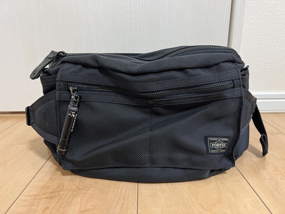 PORTER ポーター ショルダーバッグ 吉田カバン ウエストバッグ ボディバッグ ブラック HEAT ヒート ショルダー ウェスト拍卖