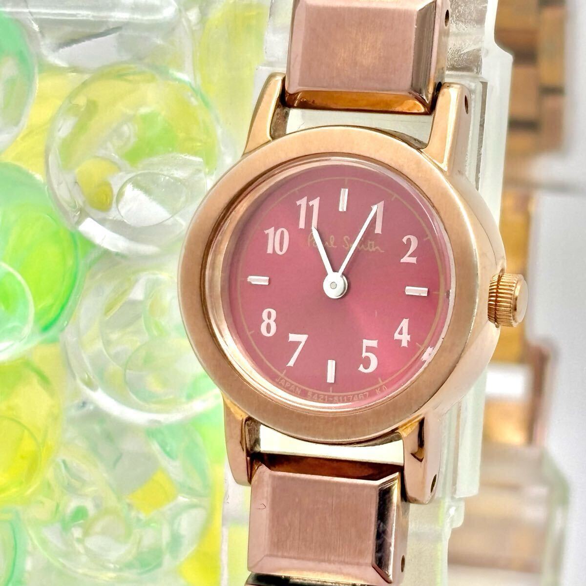 【美品/新品電池】Paul Smith ポールスミス ピンクゴールド ドレス レディース 腕時計 うさぎ ラビット 5421-S080835拍卖