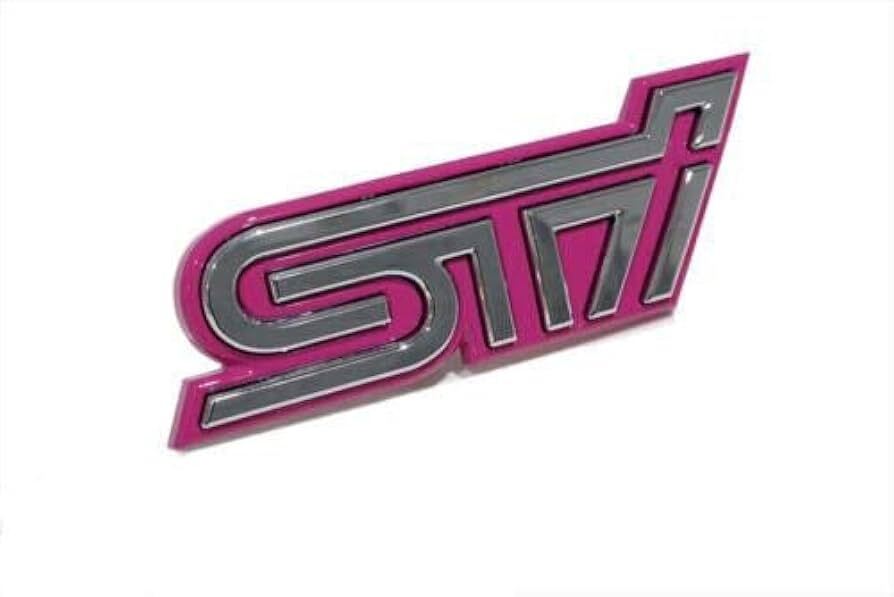 スバル 純正 インプレッサ(GD/GG) STi グリルバッチ エンブレム ピンク S-5拍卖