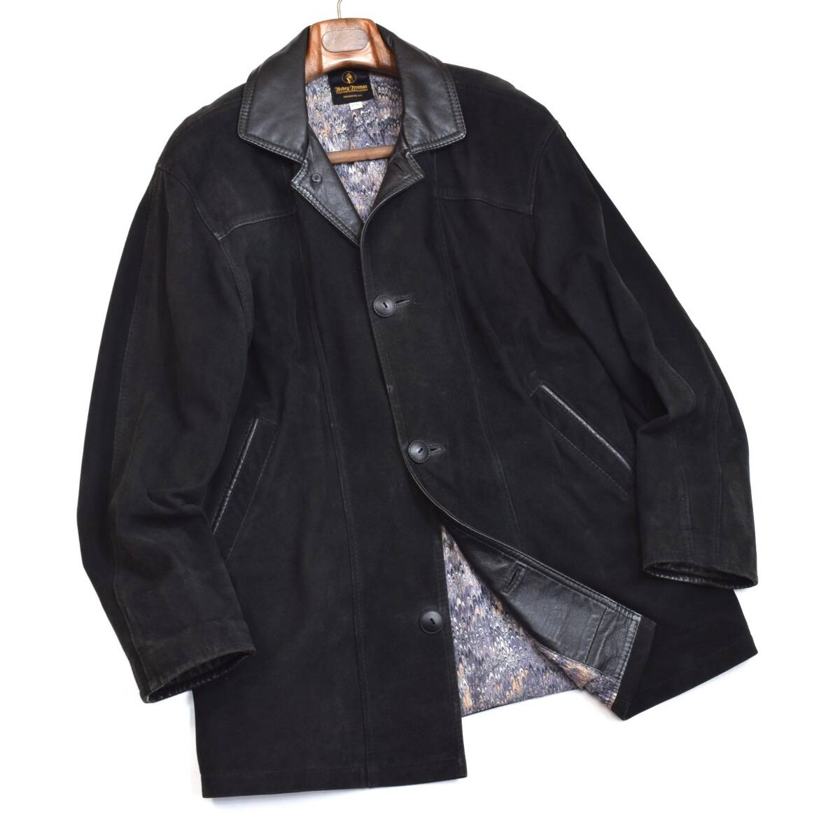 幻級!!!46万贅沢の極み◎!!!歴代米国大統領御用達「ヒッキーフリーマン」唯一無二の存在感で魅せる超豪華最高級トナカイ革 コート 50 XL拍卖