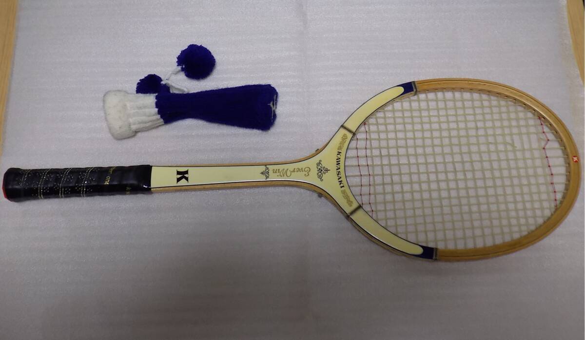 KAWASAKI Everwin 硬式テニスラケット 木製拍卖