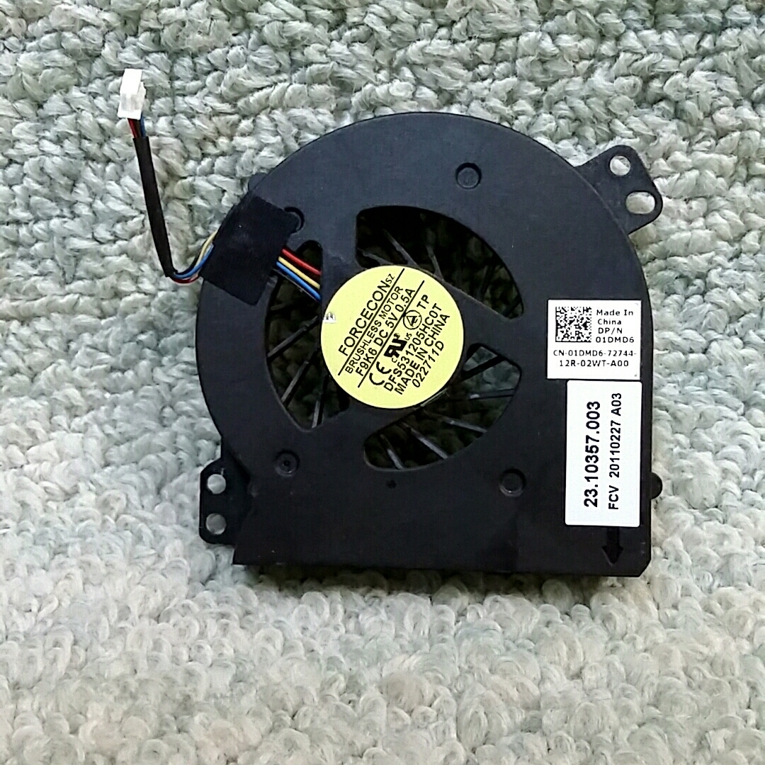即日発 送料185円~ Dell Latitude E5510 E5410 用 CPU 冷却ファン クーラー FAN DP/N 01DMD6 DFS531205HC0T DC5V 0.5A ★動作確認済 F267拍卖