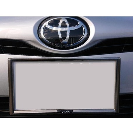 ★新品 未使用 純正部品 トヨタ TOYOTA 汎用 プレミアム ナンバーフレーム チタン調 フロント用 ドレスアップ カスタム オプション★拍卖