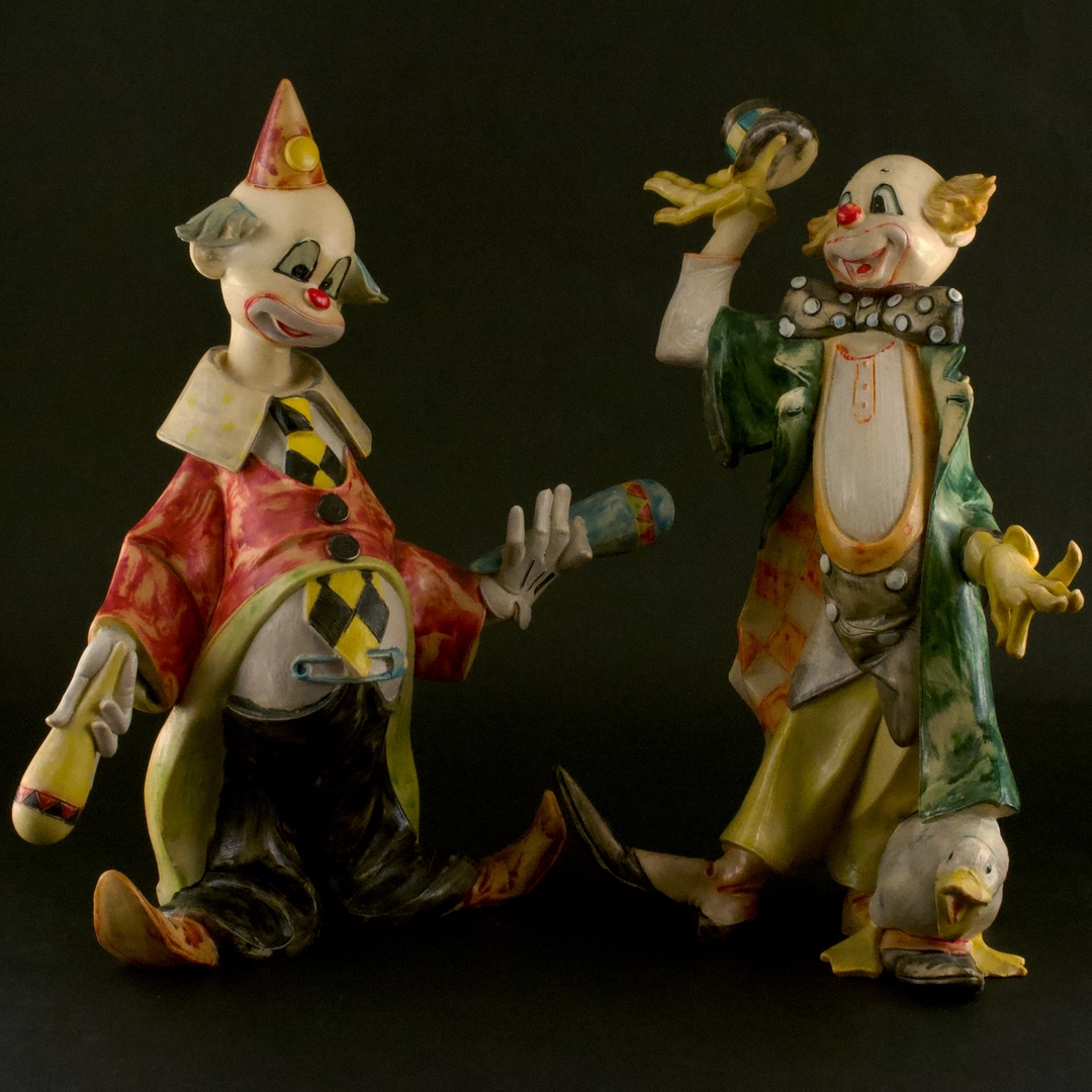 フィギュリン DEPOSE ITALY 961 962 ピエロ2体セット拍卖