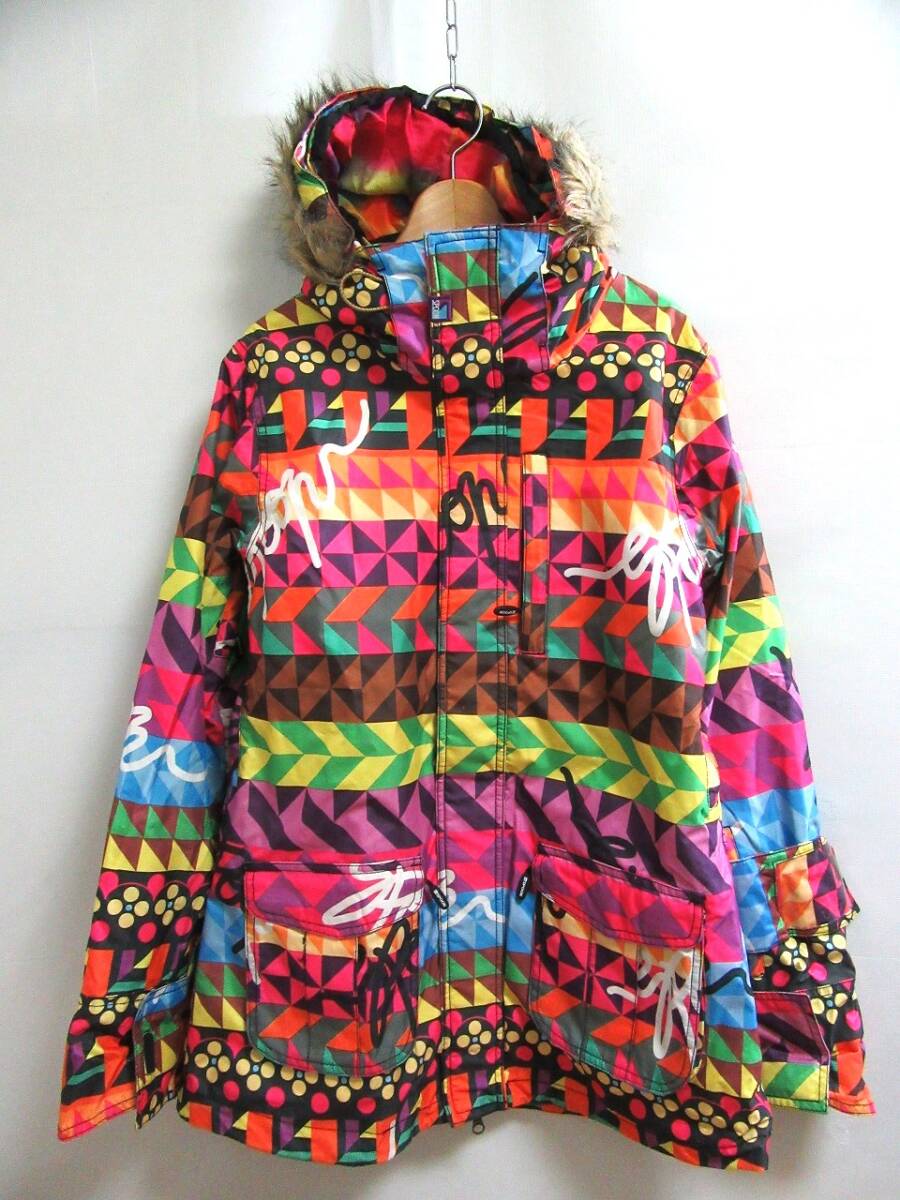 s516-6 SPOON スノーボードウエア ジャケット L 総柄拍卖