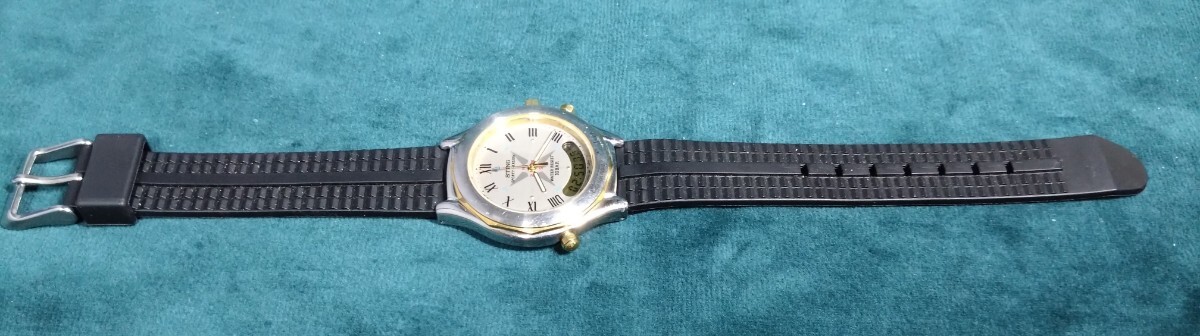 稼働品 CASIO STING STN−404W デジアナ 社外品新品ベルト交換済み拍卖