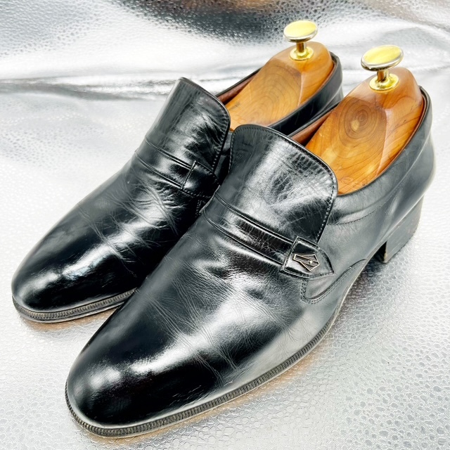 ★日本製venezian★レザーシューズ/24.5EE/カジュアルシューズ/ビジネスシューズ/革靴/黒拍卖