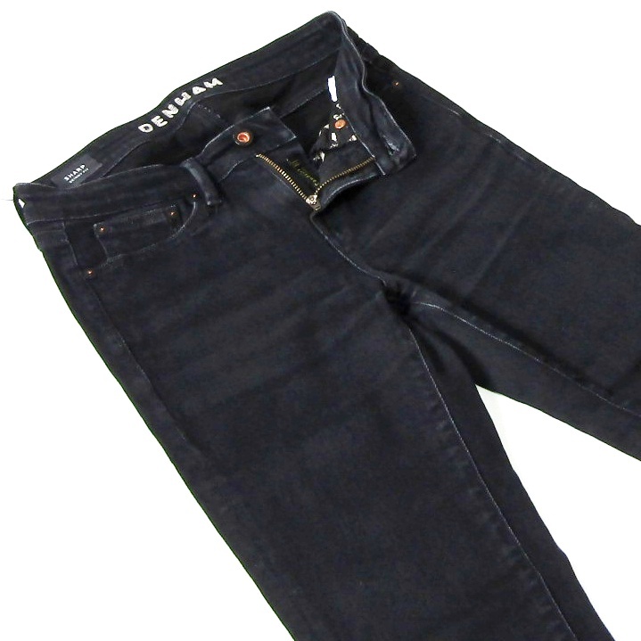 DENHAMデンハムSHARP▼ストレッチスキニーブラックデニム▼カンディアーニ▼ウエスト約68cm拍卖