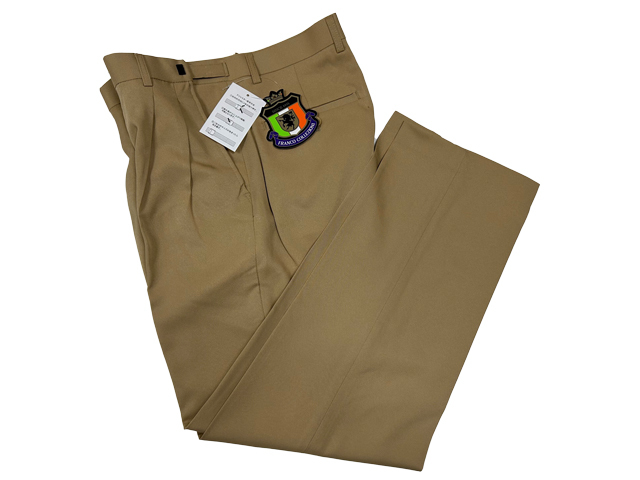 40486-1-a184■ウエスト76-82 股下75cm■ベージュ系■FRANCO COLLEZIONI 撥水 ストレッチ ウエストアジャスター付スラックス 拍卖