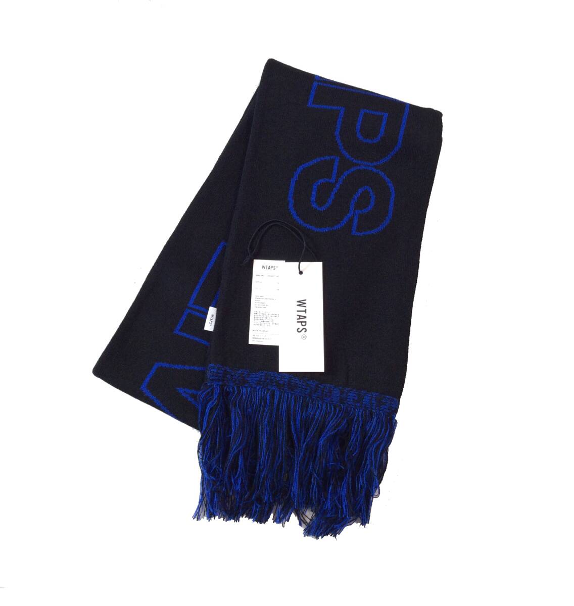 未使用 WTAPS ダブルタップス Evasion Muffler 24AW マフラー ロゴ ブルー/ブラック系 拍卖