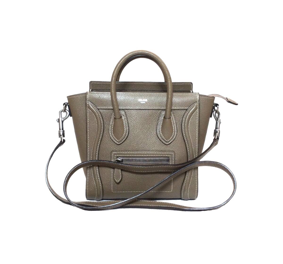 CELINE セリーヌ ラゲージ マイクロショッパー 2way ショルダーバッグ 鞄 ハンドバッグ トートバッグ ブラウン系 拍卖