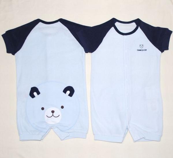 コムサイズム 60/70 綿混 半袖ツーウェイ クマちゃん 訳あり拍卖