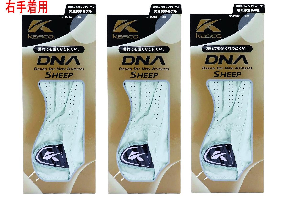 新品即決送料込 KASCO 羊革グローブ 右手用 26cm 白 3枚組拍卖