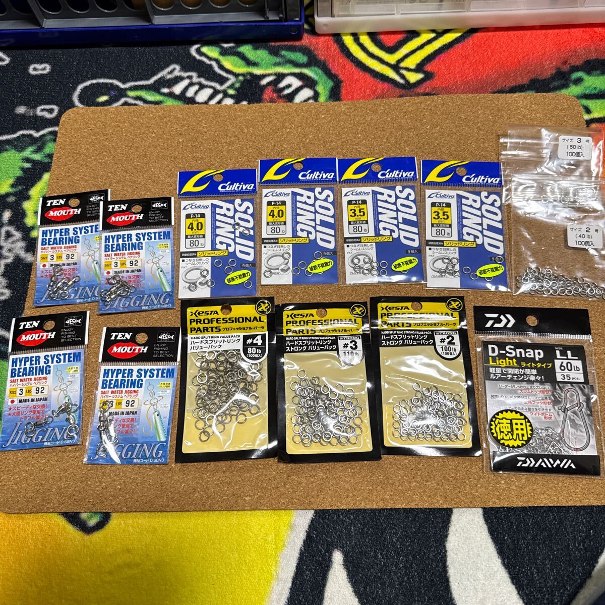 ジギング カルティバ ソリッドリング ゼスタ スプリットリング ダイワ スナップ ベアリングスイベル拍卖