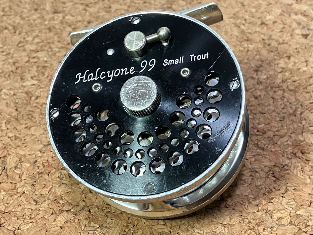 ★即決!稀少 キラク アルキュオン 99 スモール トラウト 中古良品! 袋付き KIRAKU Halcyone 99 Small Trout フライリール ★拍卖