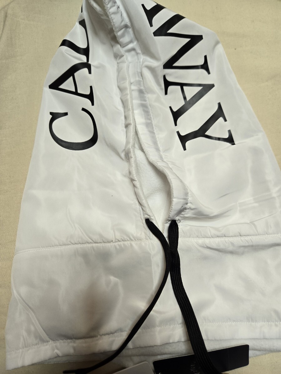 キャロウェイ フードウォーマー ゴルフ ウェア 防寒 冬 ホワイト ロゴ拍卖