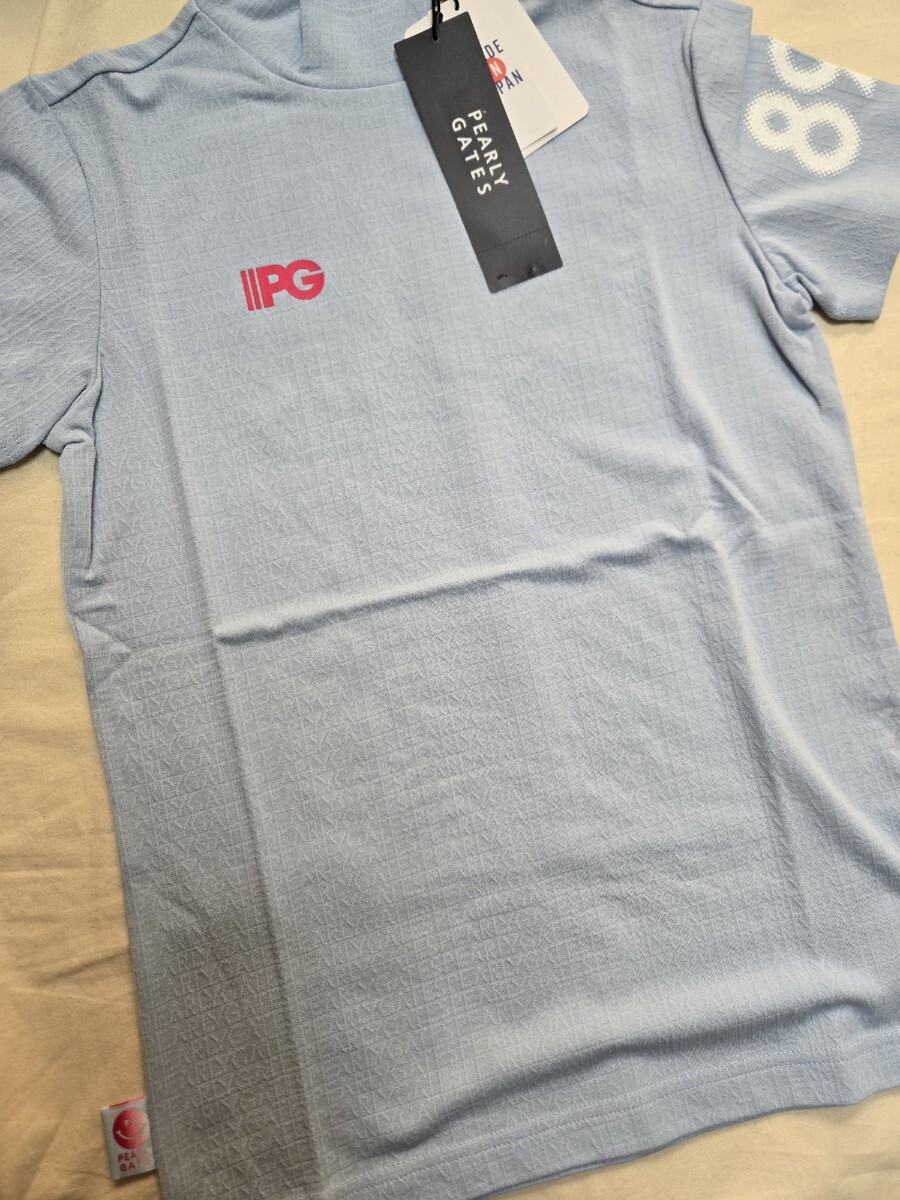 ジャガード ロゴ 半袖シャツ パーリーゲイツ 00サイズxs ゴルフウェア拍卖
