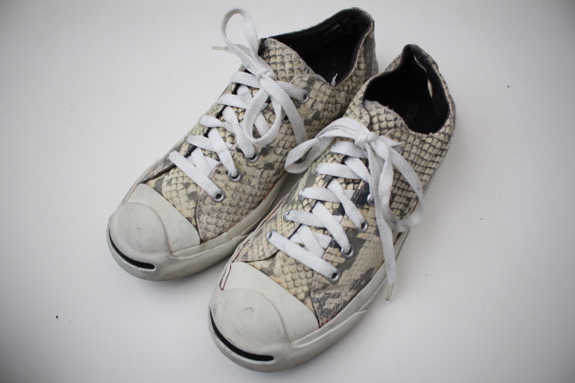 【コンバースジャックパーセル】スネーク US7 スニーカー アニマル柄 靴 小さいサイズ 拍卖