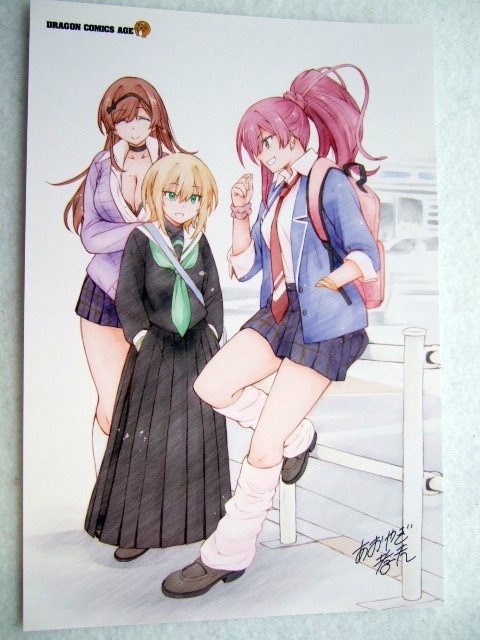 ワンダーグー 限定 放課後はケンカ最強のギャルに連れこまれる生活 2巻 ポストカード 250311 特典 WonderGOO 非売品 あおやぎ孝夫 イラスト拍卖