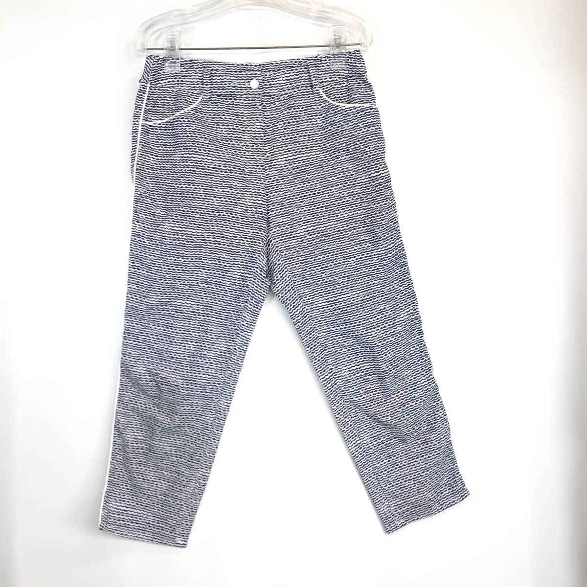 adabat アダバット ゴルフパンツ 薄手生地 レディース40サイズ(Lサイズ) ホワイト ネイビー 拍卖