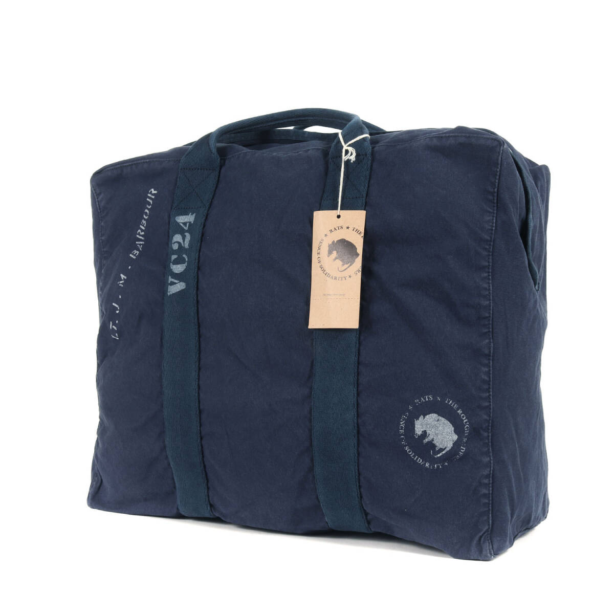 RATS ラッツ バッグ / PORTER ミリタリー キャンバス ボストンバッグ / ネイビー 紺 / ブランド カバン / コラボ 別注拍卖