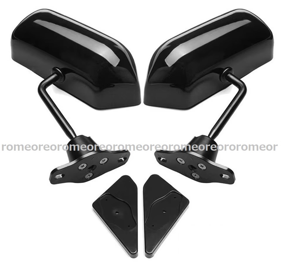 お買い得 汎用 エアロミラー ABS ブラック レーシングミラー ブルーミラー 取り付けベース付属 ドアミラー ホンダ シビック DC2 DC5 他拍卖