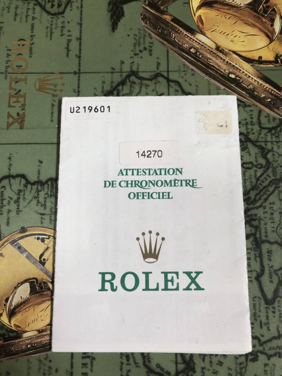 【夢幻】希少 U番 トリチノバ 当時物 ロレックス エクスプローラー 純正 14270 ギャランティ 国際保証書 1997年製造 非売品 90's拍卖