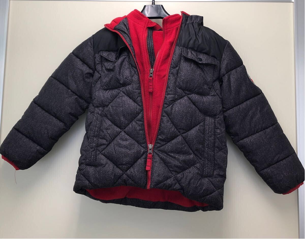 SNOZUスノズ キッズ 6サイズ(110-120)ブラック フード付きジャンパー 【Y-185】拍卖