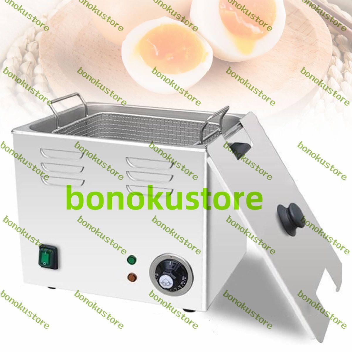 ステンレススチール製卵調理器 2600W 業務用卵調理器 フィルター付き 半熟卵半熟卵調理機 30~110℃温度制御 レストラン パーティー用拍卖