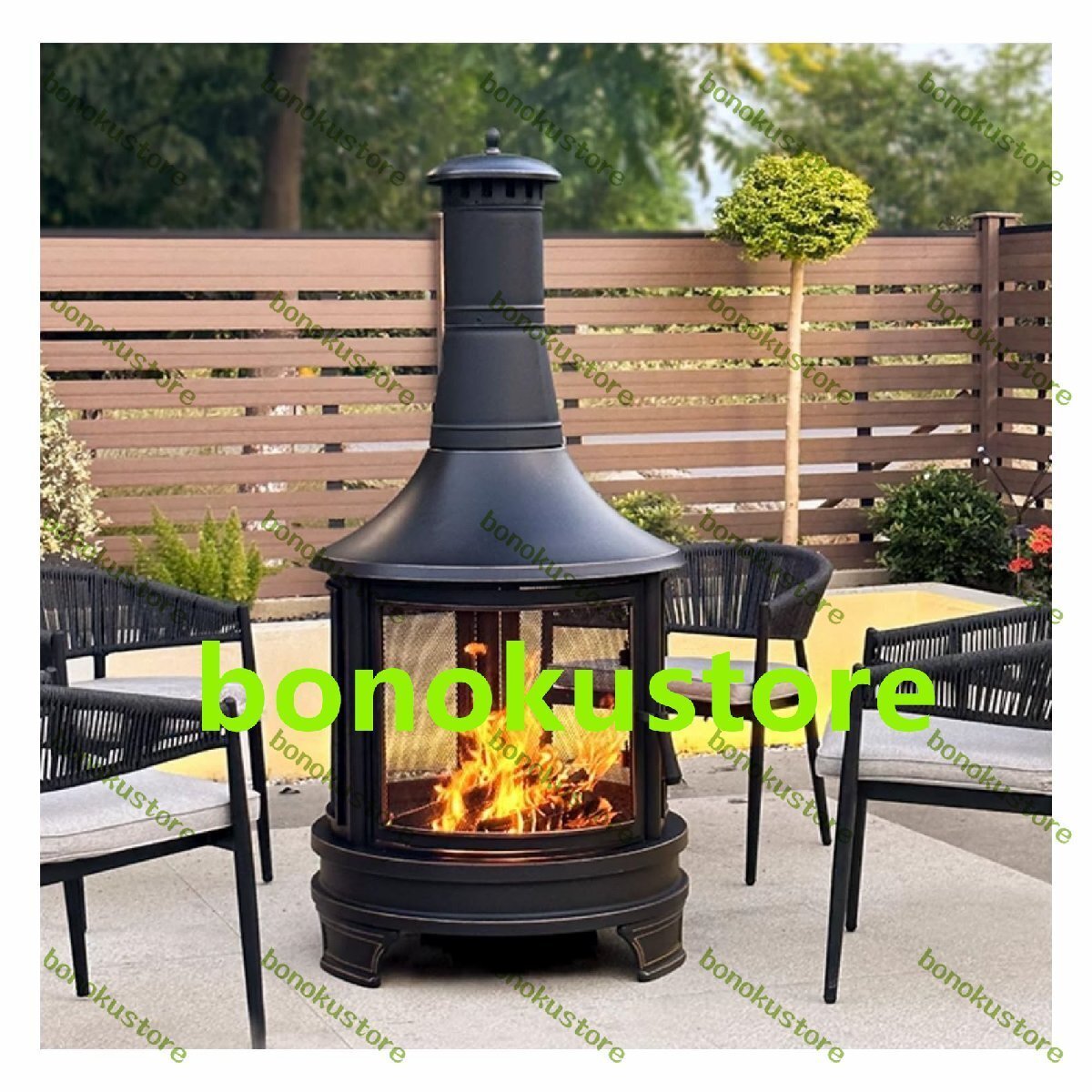 3-5日で発送 薪ストーブ 1台2役薪ストーブ クッキングストーブ 耐熱塗装 二次燃焼 キャンプ暖炉 ロケットストーブ 煙突付き 75*174CM拍卖