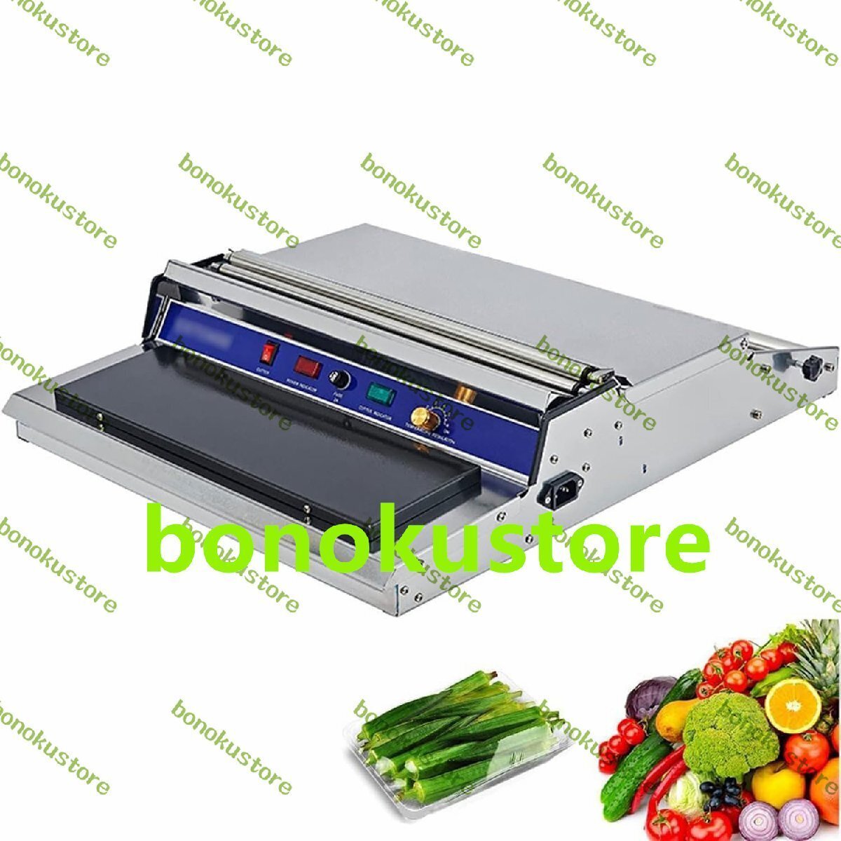 業務用手動野菜包装機 450mmステンレス製フードシーラー 50-140℃温度調節可能 スーパーマーケット 果物屋用フィルムパッカー拍卖