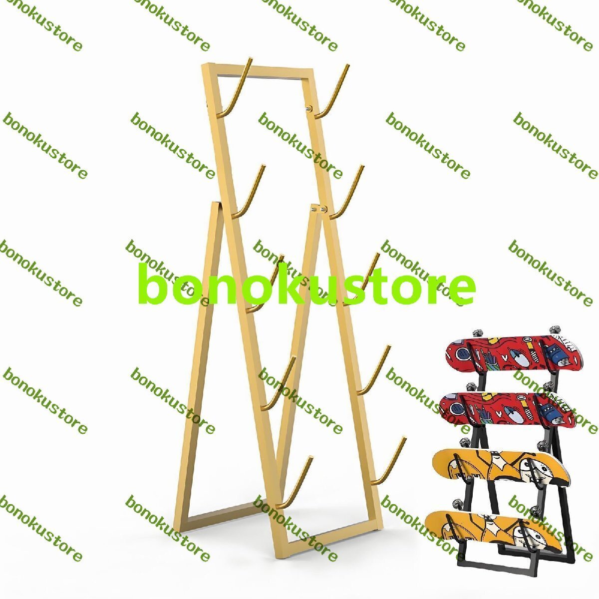 スケートボードラック スノーボードラック サーフボード 収納ラック 収納しやすく 省スペース ロングボード ショートボード兼用 5階拍卖