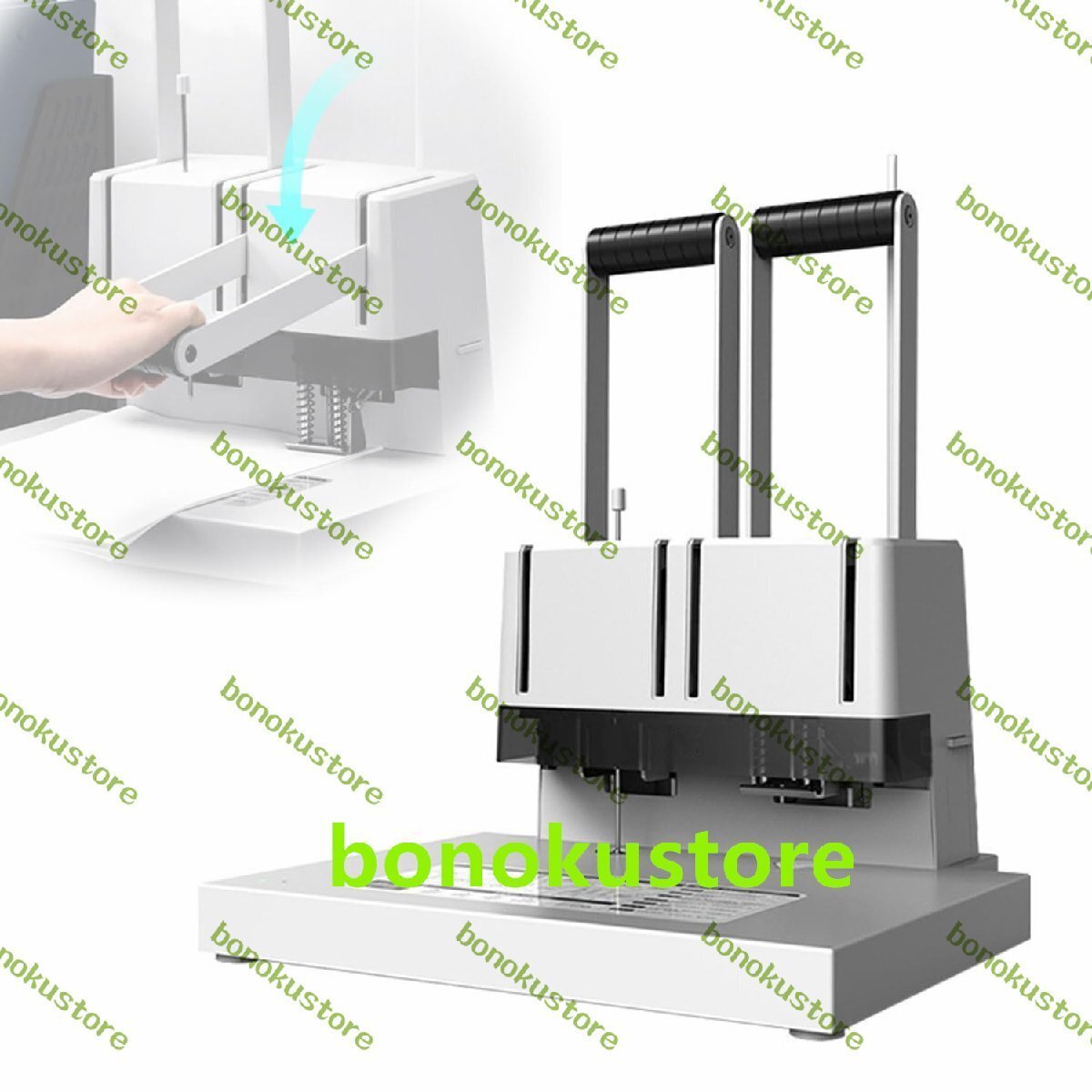 ポータブル文書製本機 パンチ厚さ38mmの頑丈な金融パンチングマシン、パンチ直径5.2mm、オフィス、金融、会議室、ホテル用拍卖