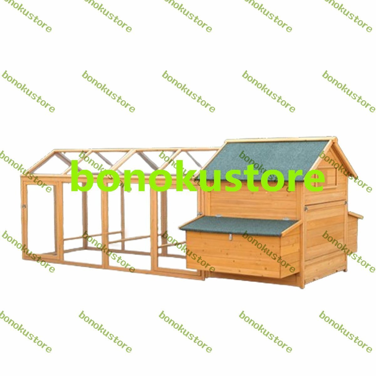 鶏小屋、大型鶏小屋、木製鶏小屋、屋外裏庭用鶏舎、走り場付き、掃除簡単、アスファルト屋根、巣箱付き拍卖