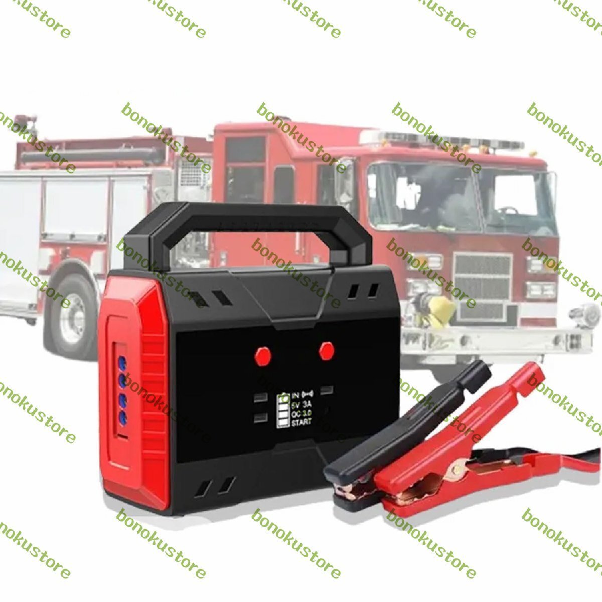 車のジャンプスターター 6000A 車のバッテリーブースタージャンプスターター 1698000MAH スマートバッテリークリップ付き 12V/24V拍卖