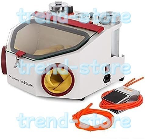 ダブルペン ファインサンドブラストマシン デンタルラボ サンドブラスター LEDランプ付き ペン2本 + LEDライト2個+メタルカップ2個付き拍卖