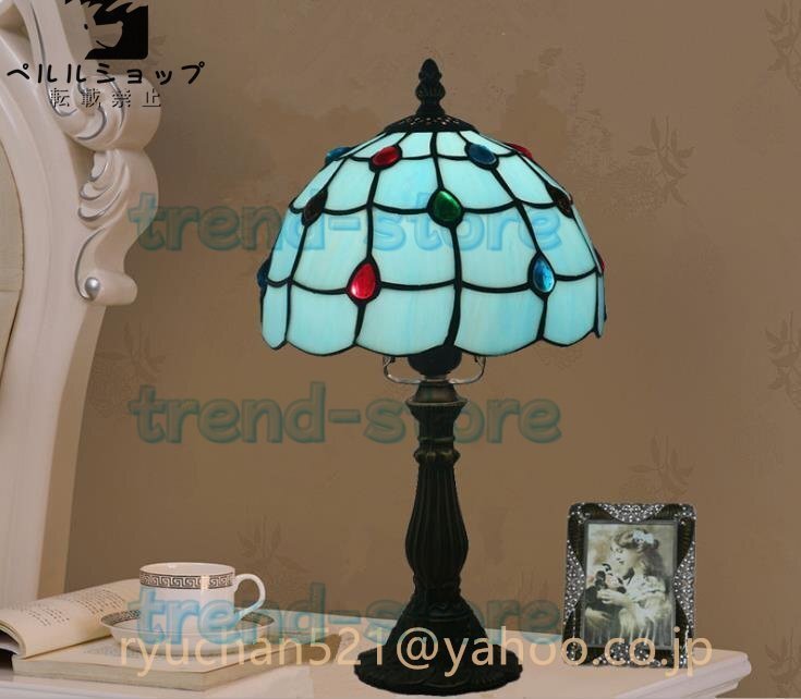 【ステンドランプ ステンドグラス アンティーク 花柄】レトロな雰囲気 がおしゃれ ティファニー技法★ヴィンテージ拍卖