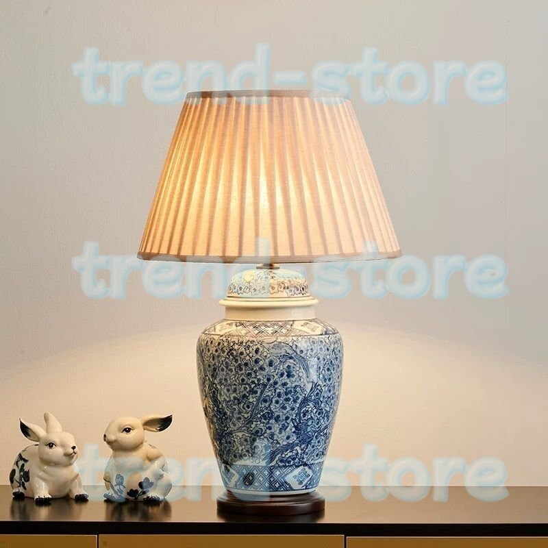 ★照明スタンドライト テーブルランプ デスクライト. 高級陶器卓上ステンド卓上スタンド 暖かい 卓上ライト拍卖