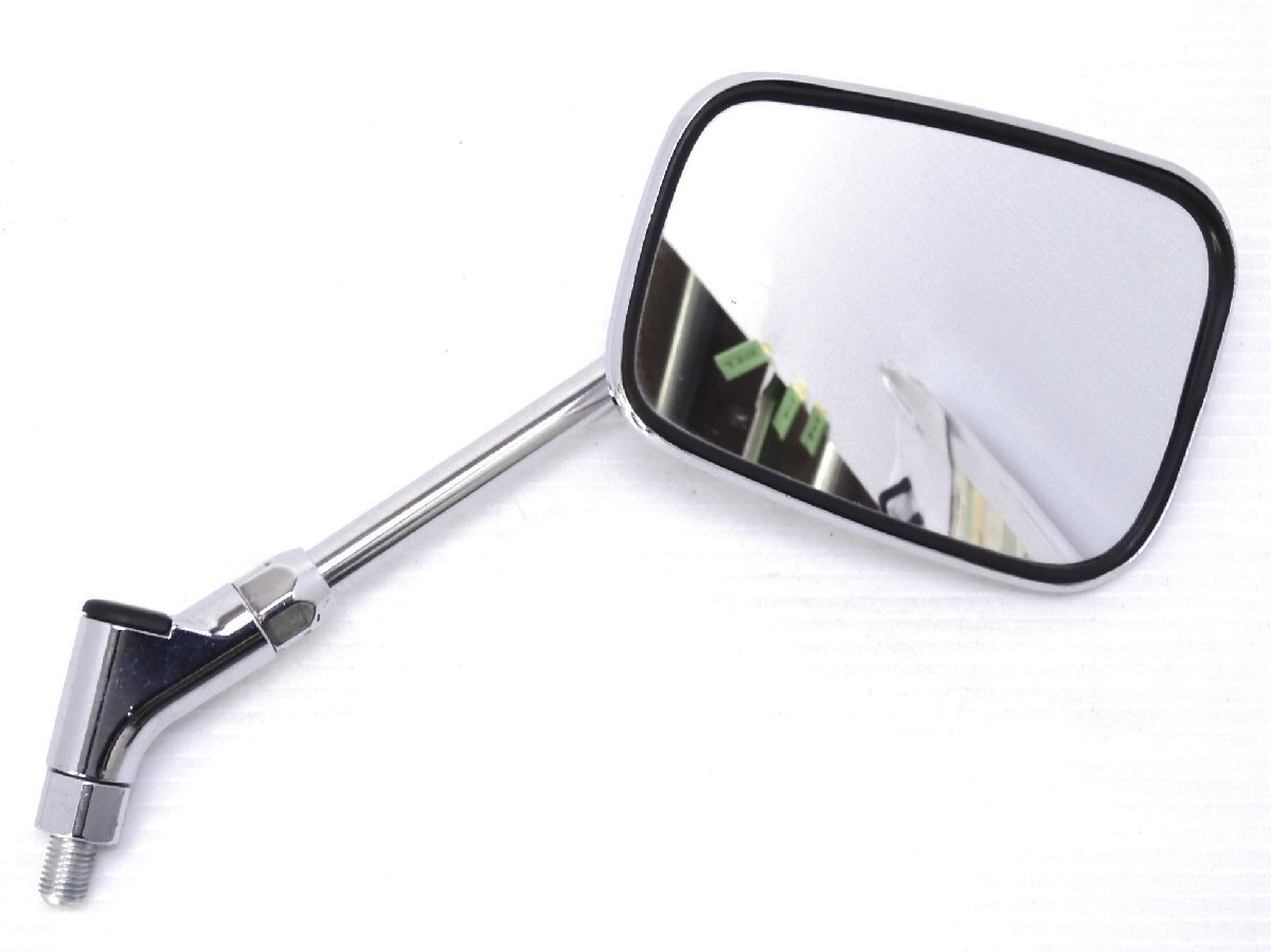 60【評価A】 汎用 TANAX NAPOLEON タナックス ナポレオン ミラー 右 F519A1.5 171105-1440 四角 スクエア メッキ 旧車 ネイキッド 他拍卖