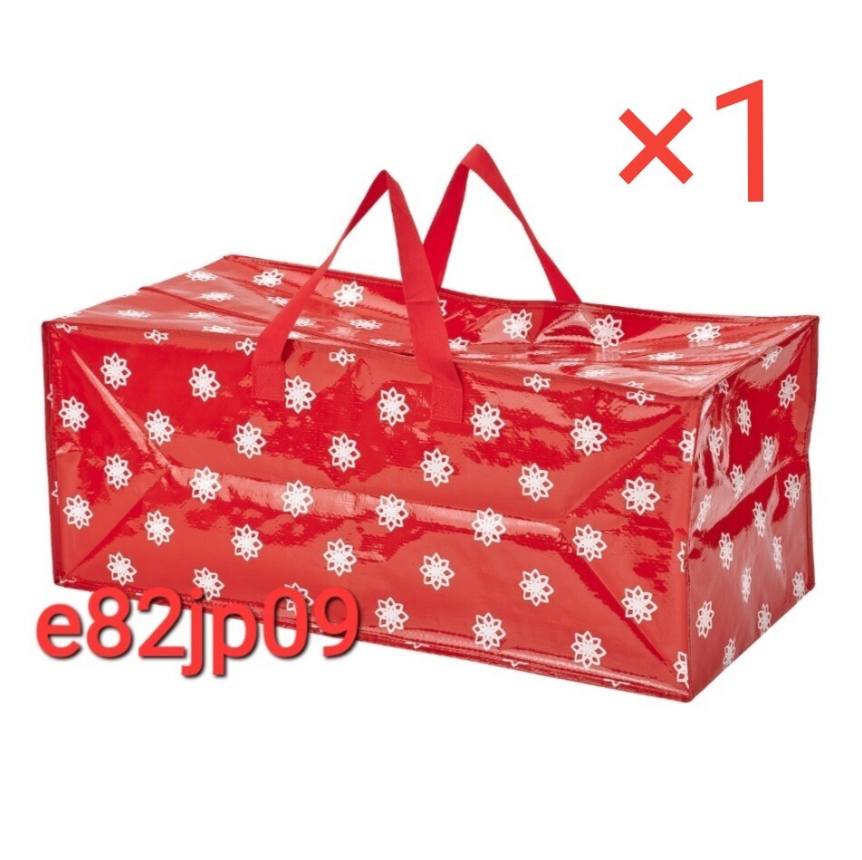IKEA バッグ XL【新品】VINTERFINT ヴィンテルフィント レッド クリスマス 限定品 キャリー ランドリー エコバッグ イケア 本物 赤 正規品拍卖