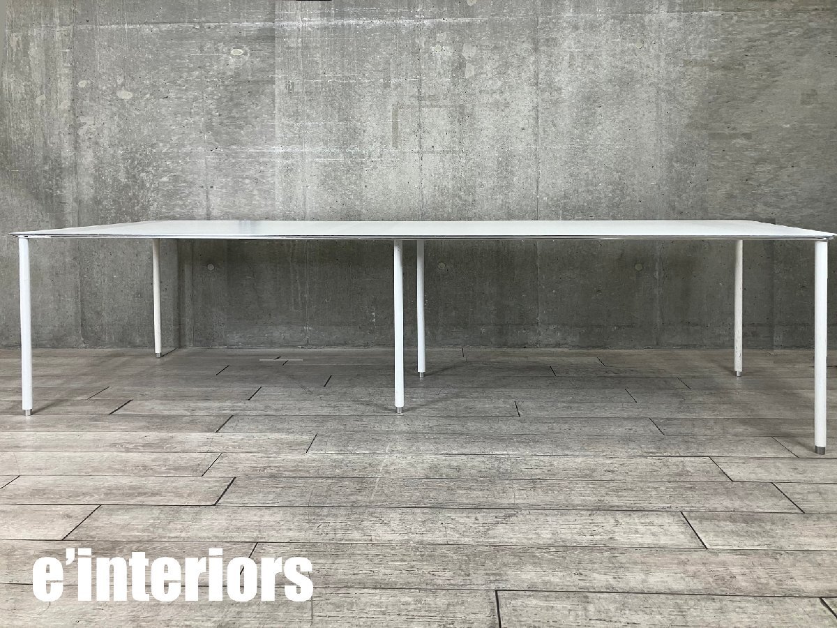【引取り限定】e interiors/インテリアズ■Tee / ティー テーブル■ホワイト■W2800拍卖