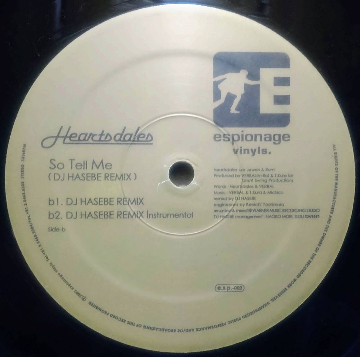 【12's J-Pop Hip-hop】Heartsdales「That's Why feat.Verbal(m-flo)/ So Tell Me (DJ Hasebe Remix)」JPN盤拍卖