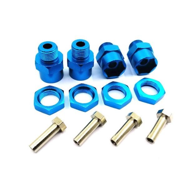 田宮 タミヤ 1/10 12㎜→17㎜変換ハブ 15㎜ワイドハブ (青)拍卖