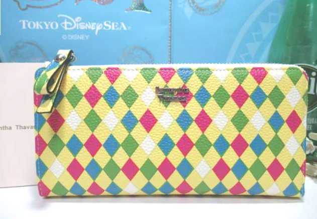 送料無料 70%引 サマンサタバサ 限定 バービー Barbie 牛革 カラフル プリント L字 ファスナー 長財布 新品 証明書付 開運 金運UP拍卖