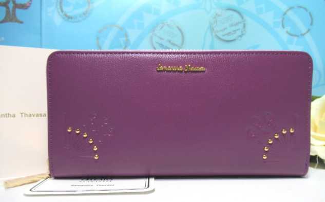 送無 17%引 サマンサタバサ 限定 ディズニー ツイステッドワンダーランド オクタヴィネル寮 牛革 ファスナー 長財布 新品 証明書 ツイステ拍卖