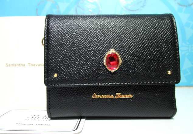 送無20%引 サマンサタバサ 限定 ディズニー ツイステッドワンダーランド ハーツラビュル寮 牛革 二つ折り財布 折財布 新品 証明書 ツイステ拍卖