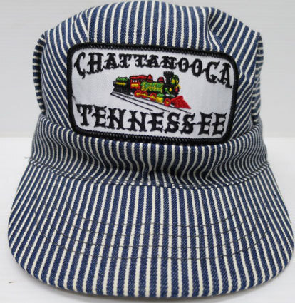 CA77ヒッコリーキャップUNKNOWN未使用80’S90’Sビンテージ/デットストックアメリカ製ワークキャップ紺系x白系デニムキャップCAP拍卖