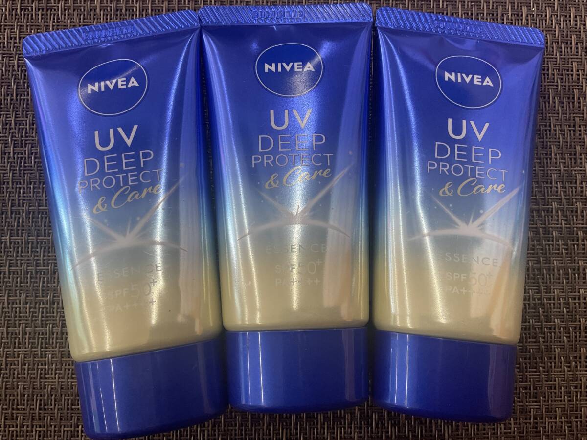 花王 ニベア UV ディーププロテクト & ケアエッセンス 日やけ止め エッセンス ほぼ 未使用 3本 セット 即決 早い者勝ち 送料無料拍卖