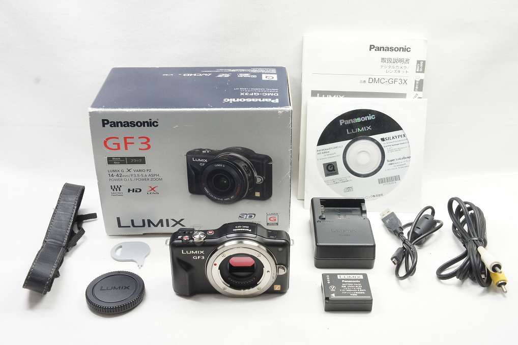 【適格請求書発行】Panasonic LUMIX DMC-GF3 ボディ ミラーレス一眼カメラ エスプリブラック 元箱付【アルプスカメラ】250319k拍卖
