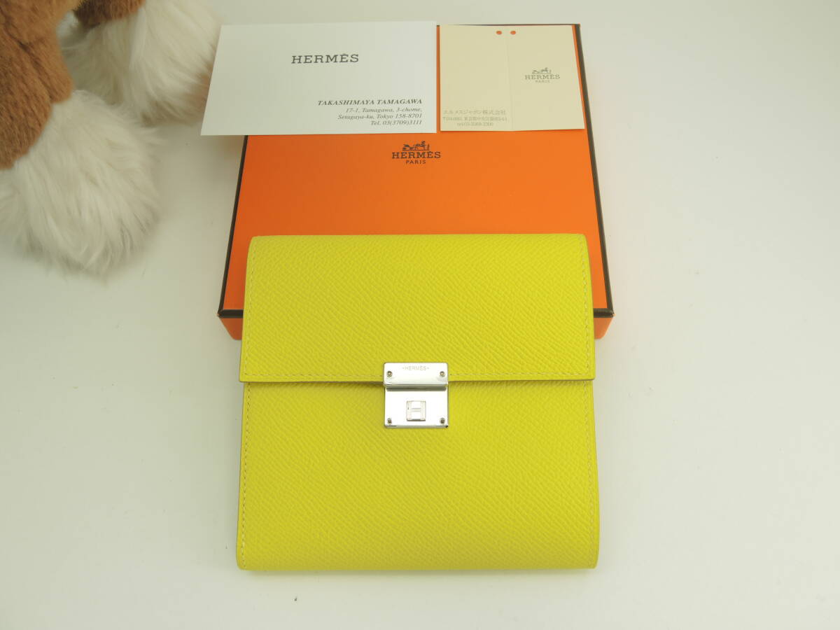 エルメス クリック12 エプソン ライム コンパクト財布 スモールウォレット 新品@D 17拍卖